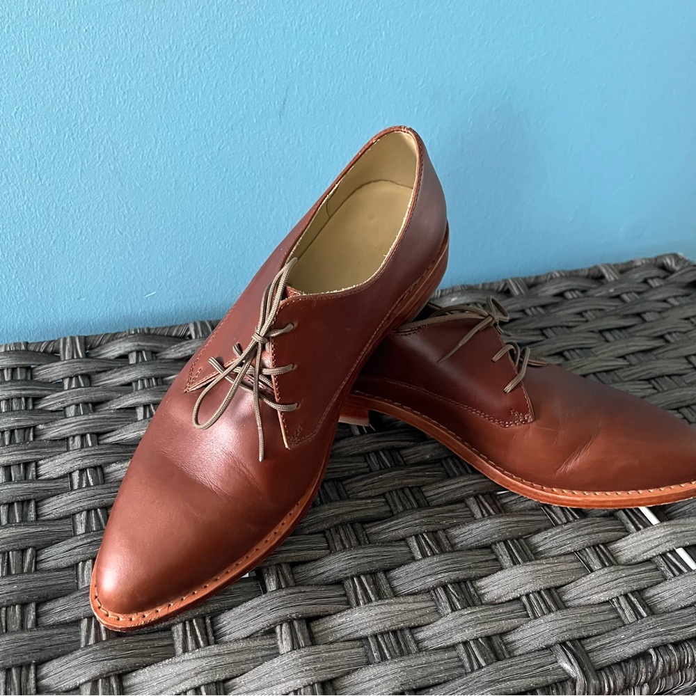 Nisolo Women’s James Oxfords Size 9 in Brandy Brown